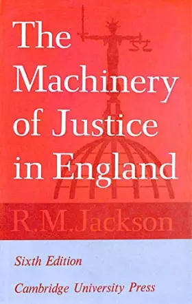Couverture du produit · The Machinery of Justice in England