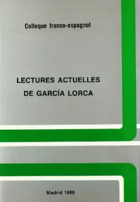 Couverture du produit · Lectures actuelles de García Lorca