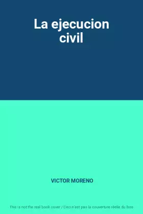 Couverture du produit · La ejecucion civil