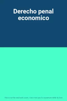 Couverture du produit · Derecho penal economico