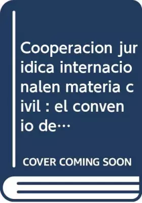 Couverture du produit · Cooperacion juridica internacionalen materia civil : el convenio de Bruselas