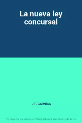 Couverture du produit · La nueva ley concursal
