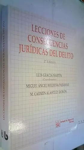 Couverture du produit · Lecciones de consecuencias juridicas del delito
