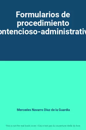 Couverture du produit · Formularios de procedimiento contencioso-administrativo