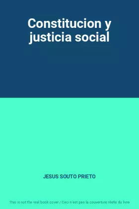 Couverture du produit · Constitucion y justicia social