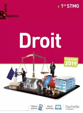 Couverture du produit · Enjeux et Repères Droit 1re STMG - Livre élève - Éd. 2019
