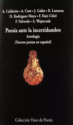 Couverture du produit · Poesía ante la incertidumbre: Antología (Nuevos poetas en español)