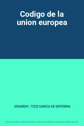 Couverture du produit · Codigo de la union europea