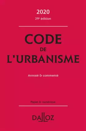 Couverture du produit · Code de l'urbanisme: Annoté & commenté