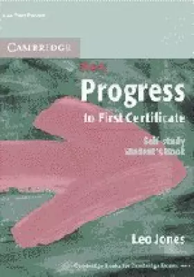 Couverture du produit · New Progress to First Certificate Self-study student's book