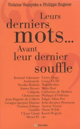 Couverture du produit · Leurs derniers mots. : Avant leur dernier souffle