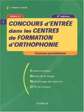 Couverture du produit · Concours d'entrée dans les centres de formation d'orthophonie