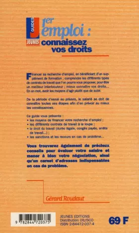 Couverture du produit · Premier emploi, connaissez vos droits