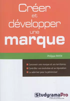 Couverture du produit · Créer et développer une marque