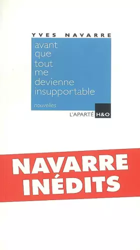 Couverture du produit · Avant que tout me devienne insupportable