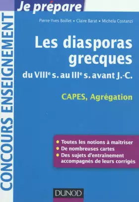 Couverture du produit · Les diasporas grecques - du VIIIe s. au IIIe s. avant J.-C. - Capes, Agrégation