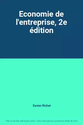 Couverture du produit · Economie de l'entreprise, 2e édition