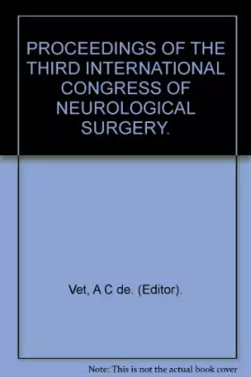 Couverture du produit · PROCEEDINGS OF THE THIRD INTERNATIONAL CONGRESS OF NEUROLOGICAL SURGERY.