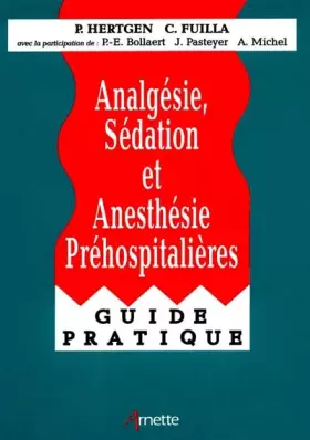 Couverture du produit · Analgésie, sédation et anesthésie préhospitalières
