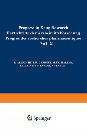 Couverture du produit · Progress in Drug Research (PDR). Fortschritte der Arzneimittelforschung. Progrès des recherches pharmaceutiques: Progress in Dr