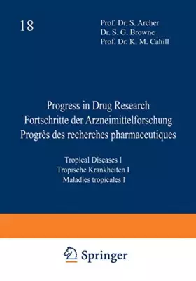 Couverture du produit · Progress in Drug Research (PDR). Fortschritte der Arzneimittelforschung. Progrès des recherches pharmaceutiques: Progress in Dr