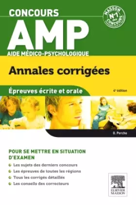Couverture du produit · Concours Aide médico-psychologique Annales corrigées 4e