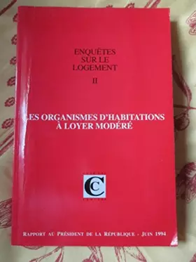 Couverture du produit · Les organismes d'habitations à loyer modéré