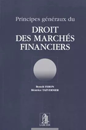 Couverture du produit · Principes généraux du droit des marchés financiers