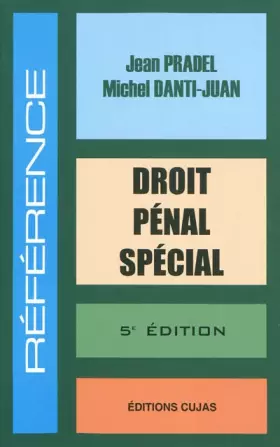 Couverture du produit · Droit pénal spécial