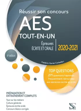 Couverture du produit · Réussir son concours AES 2020-2021