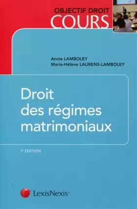 Couverture du produit · Droit des régimes matrimoniaux