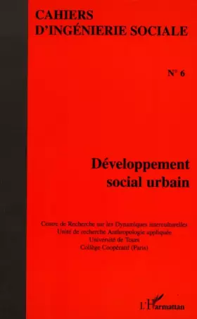Couverture du produit · Développement social urbain