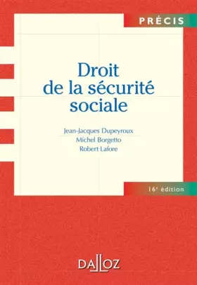 Couverture du produit · Droit de la sécurité sociale