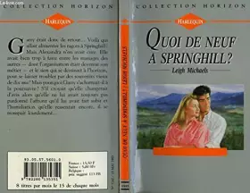 Couverture du produit · QUOI DE NEUF A SPRINGHILL ? - THE BEST MADE PLANS