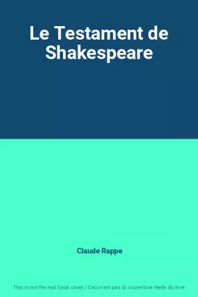 Couverture du produit · Le Testament de Shakespeare