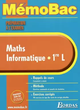 Couverture du produit · MEMO PREPA.EXAM. MATHS/INFORMAT.1ERE L    (Ancienne Edition)