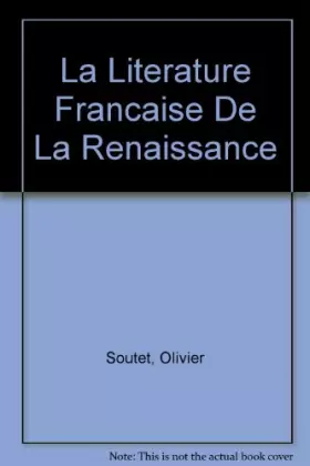 Couverture du produit · La littérature française de la Renaissance