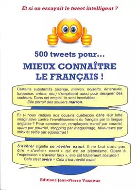 Couverture du produit · 500 TWEETS POUR...MIEUX CONNAÎTRE LE FRANÇAIS!