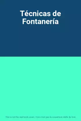Couverture du produit · Técnicas de Fontanería