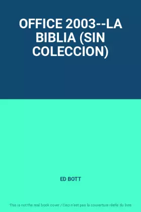 Couverture du produit · OFFICE 2003--LA BIBLIA (SIN COLECCION)