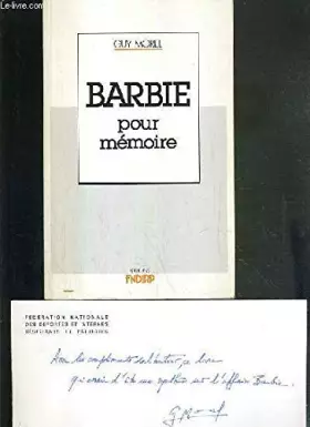 Couverture du produit · BARBIE POUR MEMOIRE