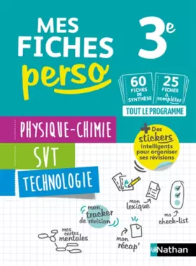 Couverture du produit · Physique-Chimie - SVT (Sciences de la vie et de la Terre) - Technologie 3e - Mes fiches perso Brevet - Révisions Brevet 2023 (4