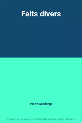 Couverture du produit · Faits divers