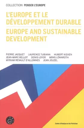 Couverture du produit · L'Europe et le développement durable : Edition bilingue français-anglais