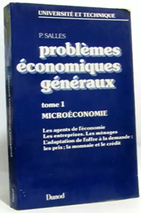 Couverture du produit · Probl econom gener t 1 microeco 092193