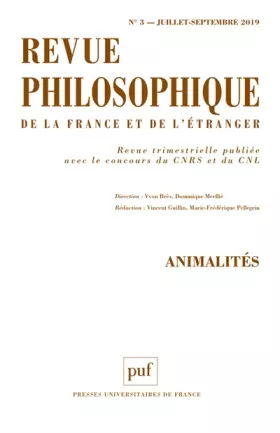 Couverture du produit · Revue philosophique 2019, t. 144(3)