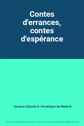 Couverture du produit · Contes d'errances, contes d'espérance