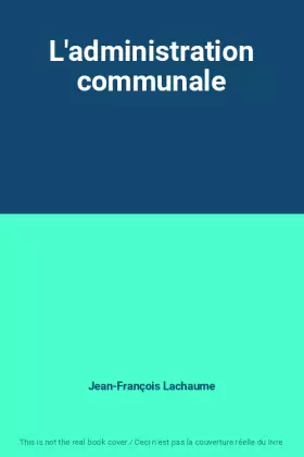 Couverture du produit · L'administration communale