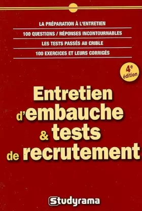 Couverture du produit · Entretien d'embauche & tests de recrutement