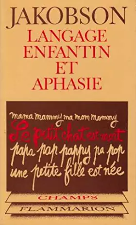 Couverture du produit · Langage enfantin et aphasie (Champs)